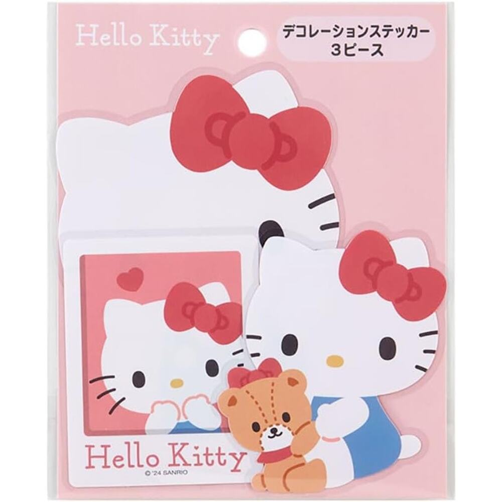 Sanrio Hello Kitty Decoration Sticker Set Official PVC Stickers 3pcs